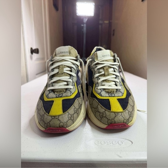 Gucci Rhyton chunky sole sneakers Sz 10 no insoles - Picture 6 of 16